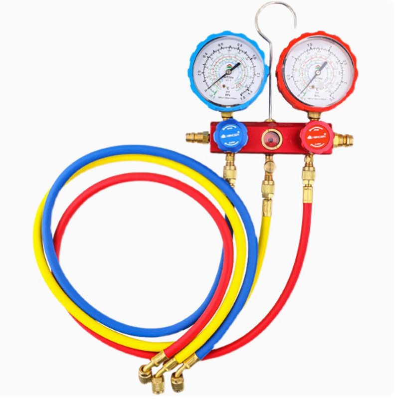 HongSen Manifold Gauge Set HS-S36G R22/R134A/R404A/R407C With 36FT Charging Hose