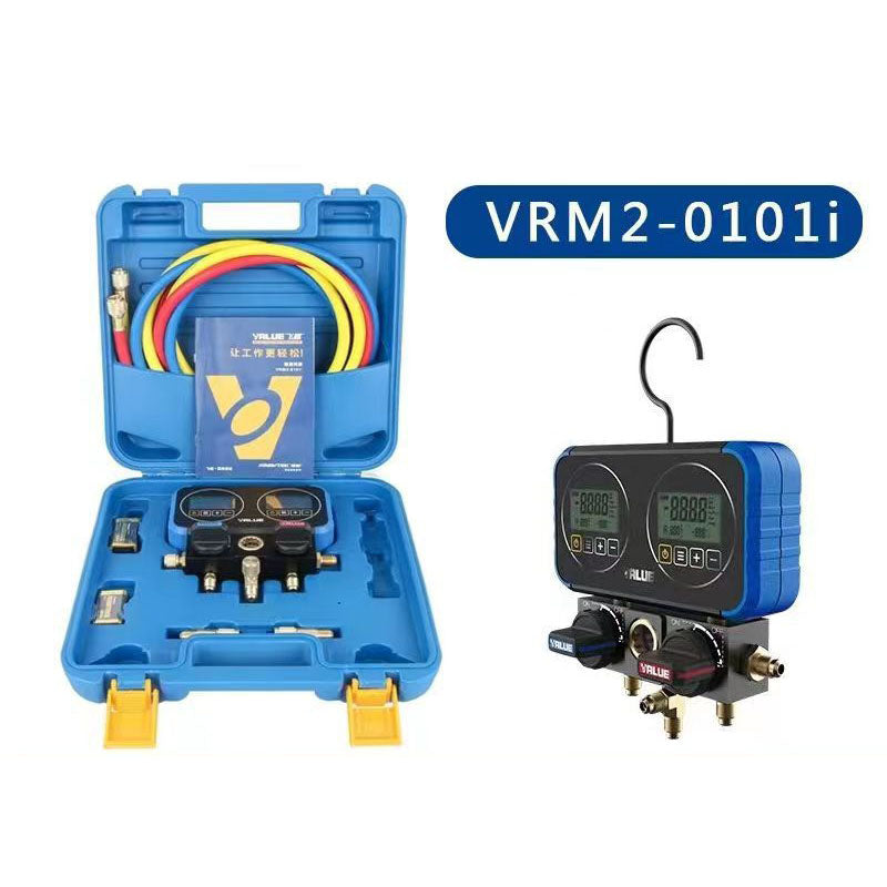 Refrigeration Dual Digital Gauge VRM2-0101I Value Brand English Vision 2 Way