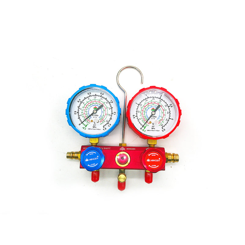 HongSen Manifold Gauge Set HS-S36G R22/R134A/R404A/R407C With 36FT Charging Hose