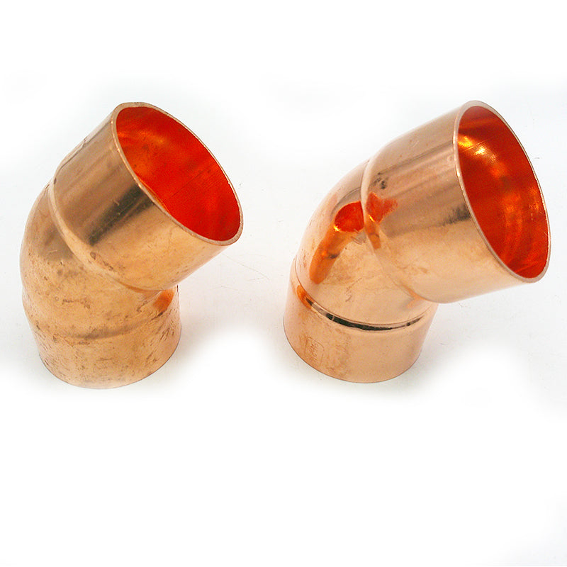Refrigeration 45 degree copper elbow 38mm ID 1.1/2 CXC Copper Pipe Fitting