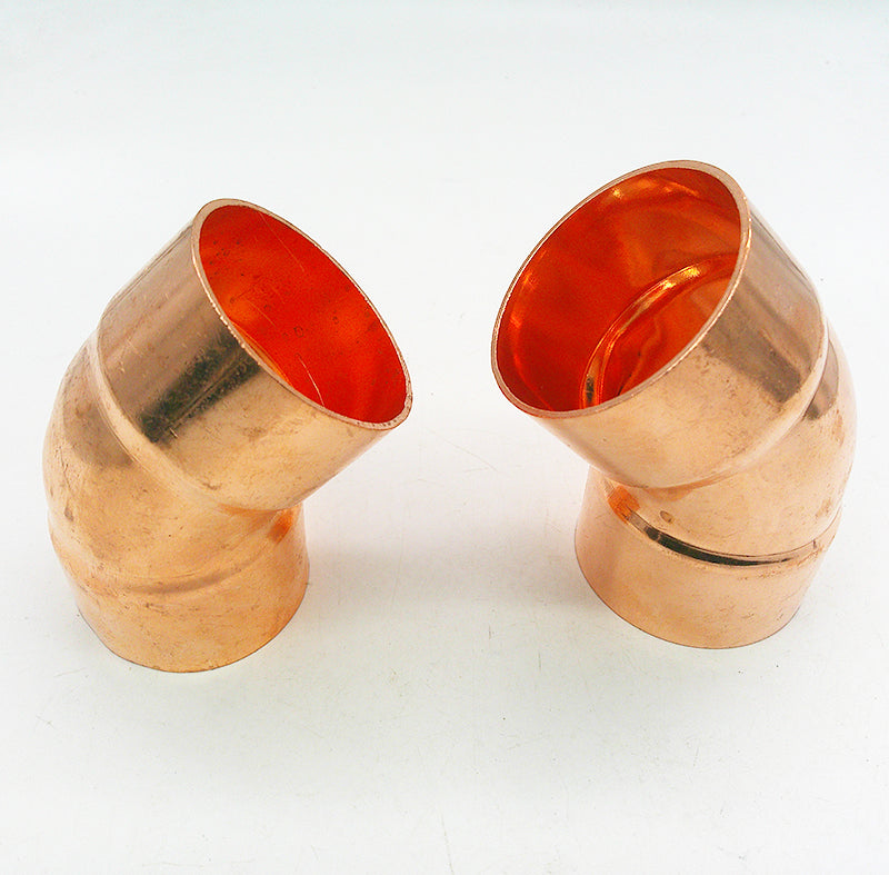 Refrigeration 45 degree copper elbow 38mm ID 1.1/2 CXC Copper Pipe Fitting