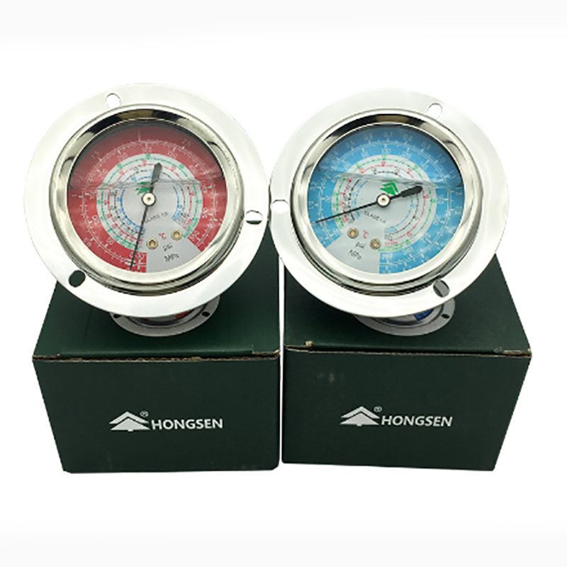 Refrigeration Oil Filled Gauge High and Low Single Gauge HS-OG-1.8L 3.8L 68mm Diameter