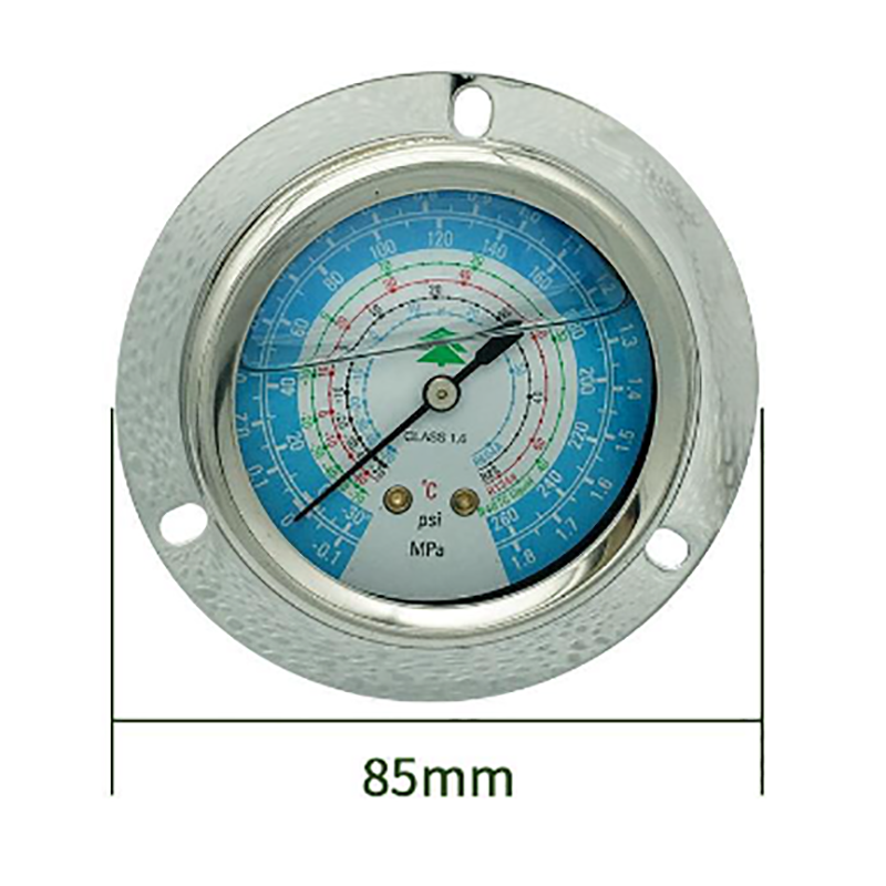 Refrigeration Oil Filled Gauge High and Low Single Gauge HS-OG-1.8L 3.8L 68mm Diameter