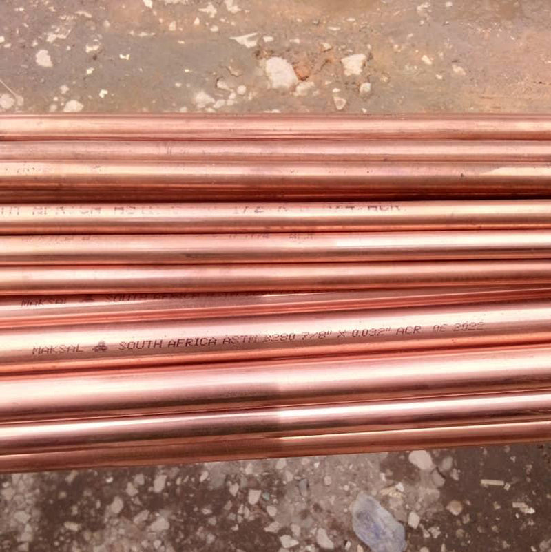 Refrigeration Straight Copper Tube Pipe 1/4 3/8 1/2 5/8 3/4 7/8 up to 3.5/8 L 3M Thickness Customized.