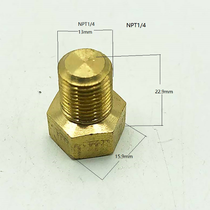 Brass Hex Head Plug Pipe Fitting Assortment Kits 1/8"+ 1/4"+3/8"+1/2"+3/4" NPT Male