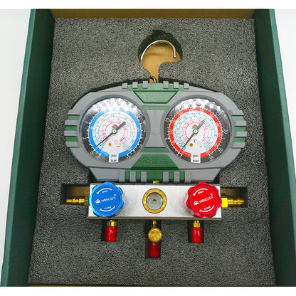 Two Way Manifold Gauge Used For  R22/R134A/R404A/R407C  Model HS-S60-101 With Hongsen Charging hose.