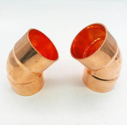 Refrigeration 45 degree copper elbow 38mm ID 1.1/2  CXC Copper Pipe Fitting