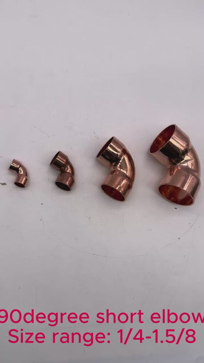 90 degrees Short Turn Sweat Elbow Copper Fittings, 1.5/8in